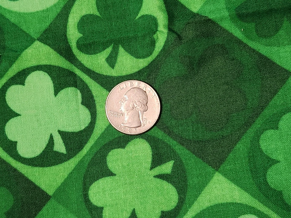 Shamrocks In Circles By Springs Creative Prod. Cotton Fabric, 44"x 1 Yd + Extra - Image 2 of 4