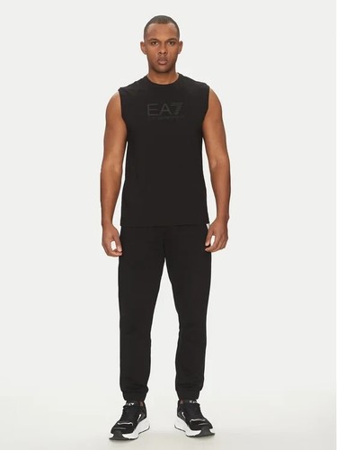EA7 HERREN ÄRMELLOSES T-SHIRT BAUMWOLLE Art. 7M000223 AF10375 - BLAU und SCHWARZ - Bild 20 von 20