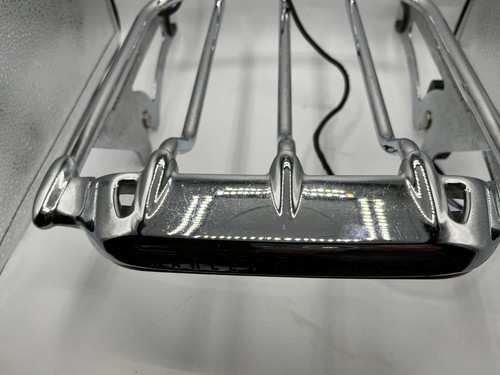 Genuine Harley Davidson Detachable Chrome LED Luggage Rack 2012 Street Glide - Picture 2 of 9