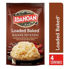 (8 pack) Idahoan Loaded Baked Mashed Potatoes Side Dish, 4 oz