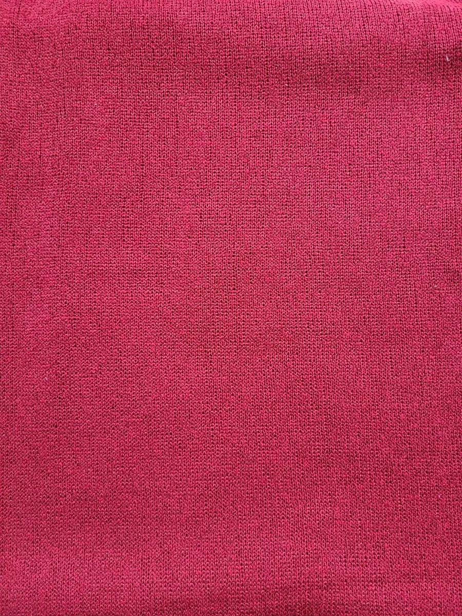 Pretty Red Sweater Knit Fabric Apparel Garment 2 Yards