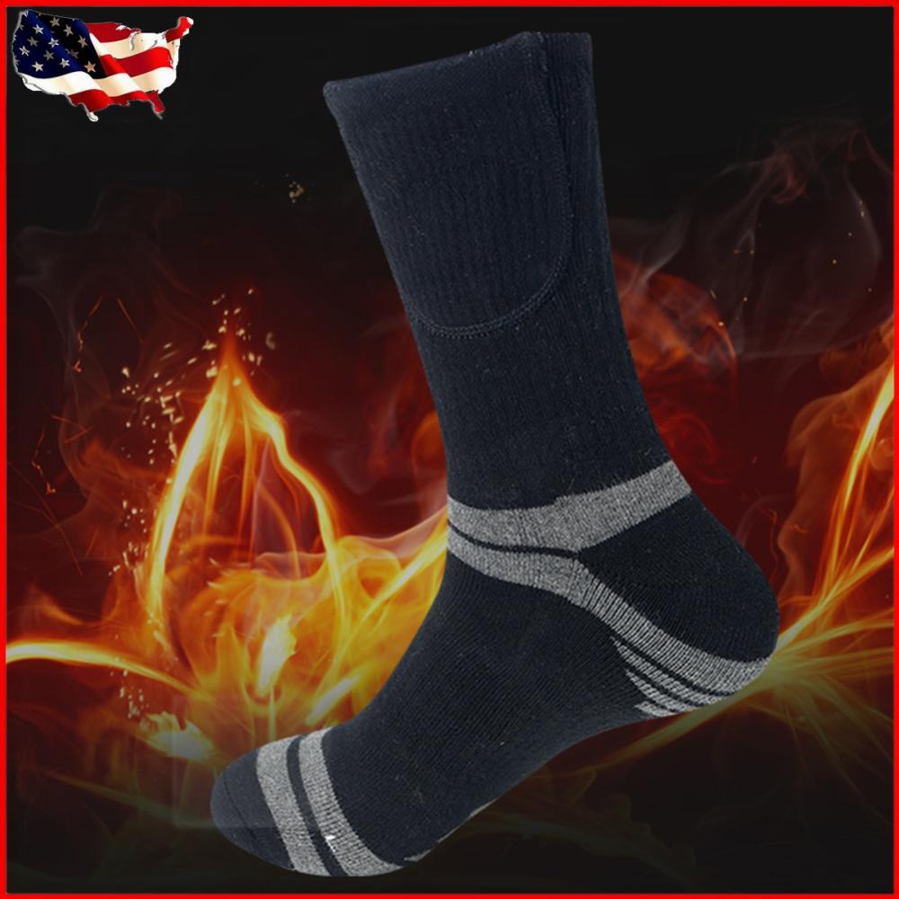 Unisex Electric Heated Socks Cozy Soft Heating Hosiery for Outdoor Sports Skiing