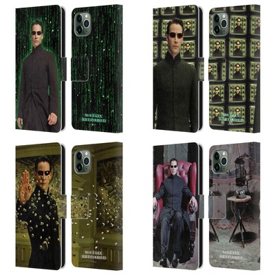 OFFIZIELLE THE MATRIX RELOADED KEY KUNST LEDER BUCHHÜLLE FÜR APPLE iPhone HANDYS