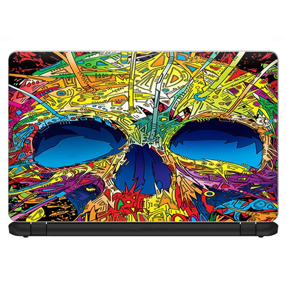 Чехол для ноутбука универсальный для 13 дюймов - цветной череп 1 - Изображение 2 из 4