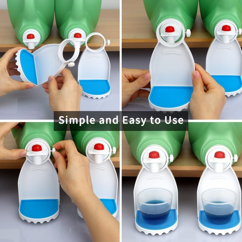 2 Pack Laundry Liquid Detergent Drip Catcher Cup Holder No More Leaks or Mess - Picture 4 of 6