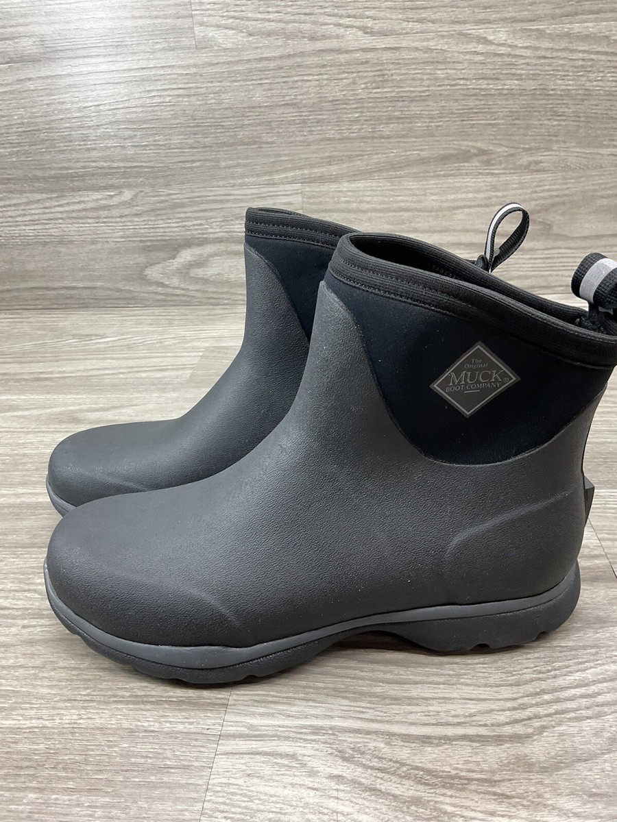 Muck Boot Arctic Excursion Men's Black Mid Ankle Rubber Waterproof  Boots