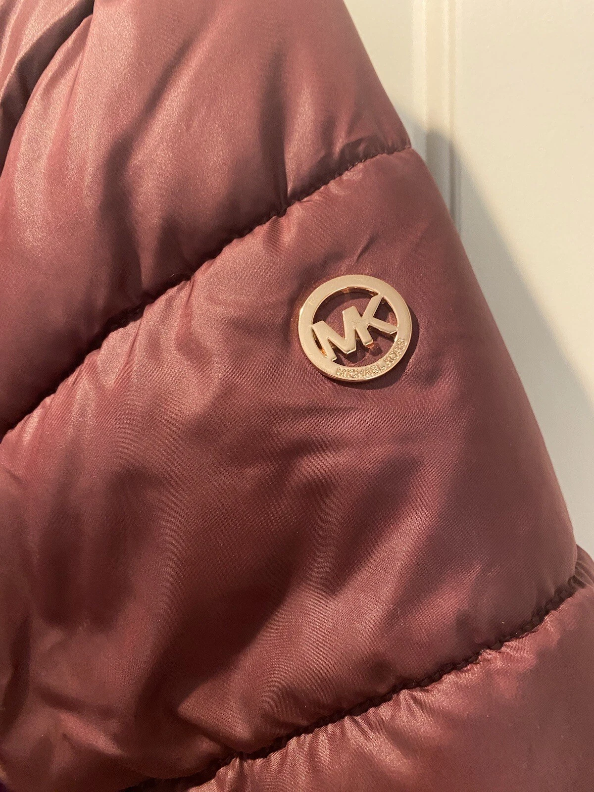 Giacca bambina Michael Kors taglia 14 rosa bordeaux senza cappuccio