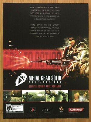 ポスター　メタルギアソリッド　ＰＳＰ Metal Gear Solid: Portable Ops PSP 2006 Print Ad/Poster