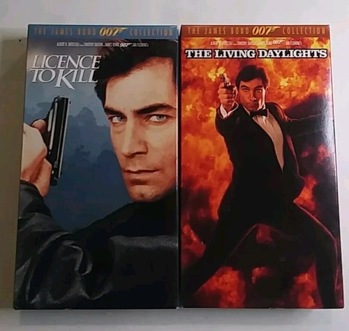 Vintage VHS Tapes Of License To Kill & The Living Daylights