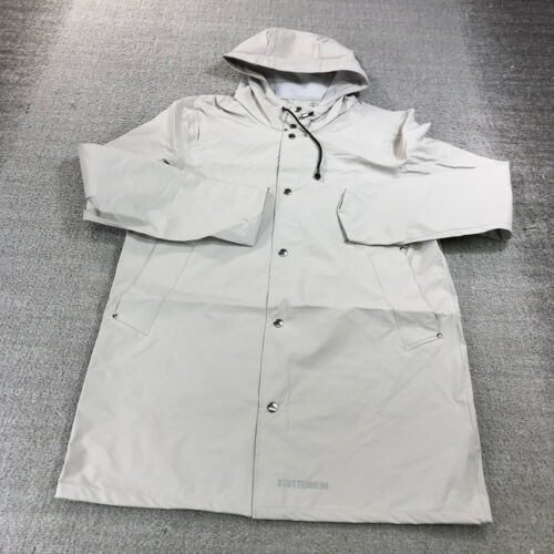 Stutterheim Jacket Mens Small Hoodie Light SAND Rain Coat Lightweight Stockholm
