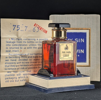 1960s My Sin by LANVIN ½ fl oz [15gr] Extrait/Pure Parfum, Splash, Sealed, MINT