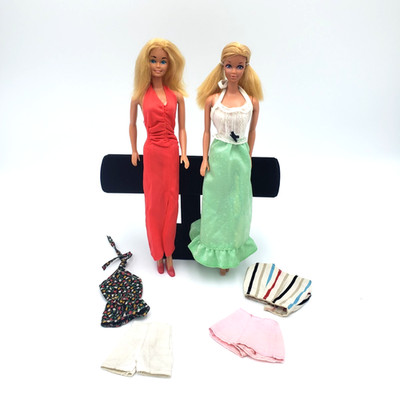 1978 Mattel Sun Loving Barbie & PJ Steffie Face, Best Buy Dresses & Extra Outfit