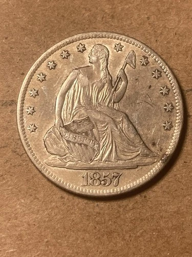 1857 O Seated Liberty Half Dollar - AU-Unc Details - As Shown! (#1586)