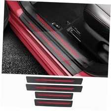 Door sill Protector, Door sill Scratch Protection for All car Models Red-4pc