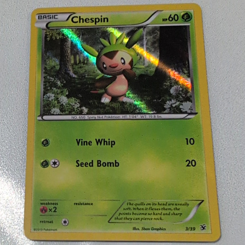 The Pokemon Company Chespin Kalos Starter Set 3/39 Holo Common 60HP 2013 ENG