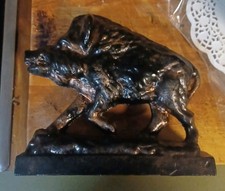 Wildschwein Figur Guss Metall Nicht Mangnetisch Massiv Schwer Deko Jäger Jagd