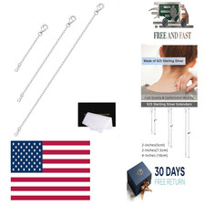 Sterling Silver Necklace Extenders for Women Silver Chain Extension Bracelet