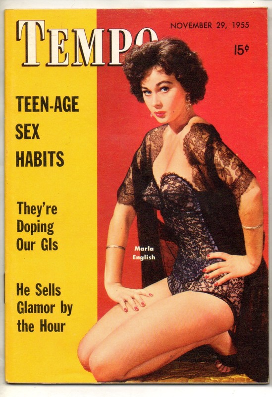 TEMPO MAGAZINE NOVEMBER 1955.  MAMIE VAN DOREN, MARLA ENGLISH, EARTHA KITT.  NM