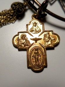 Vintage Lot of 10 pc Religion Christianity Cross Bracelet Rosary Pendant Icons