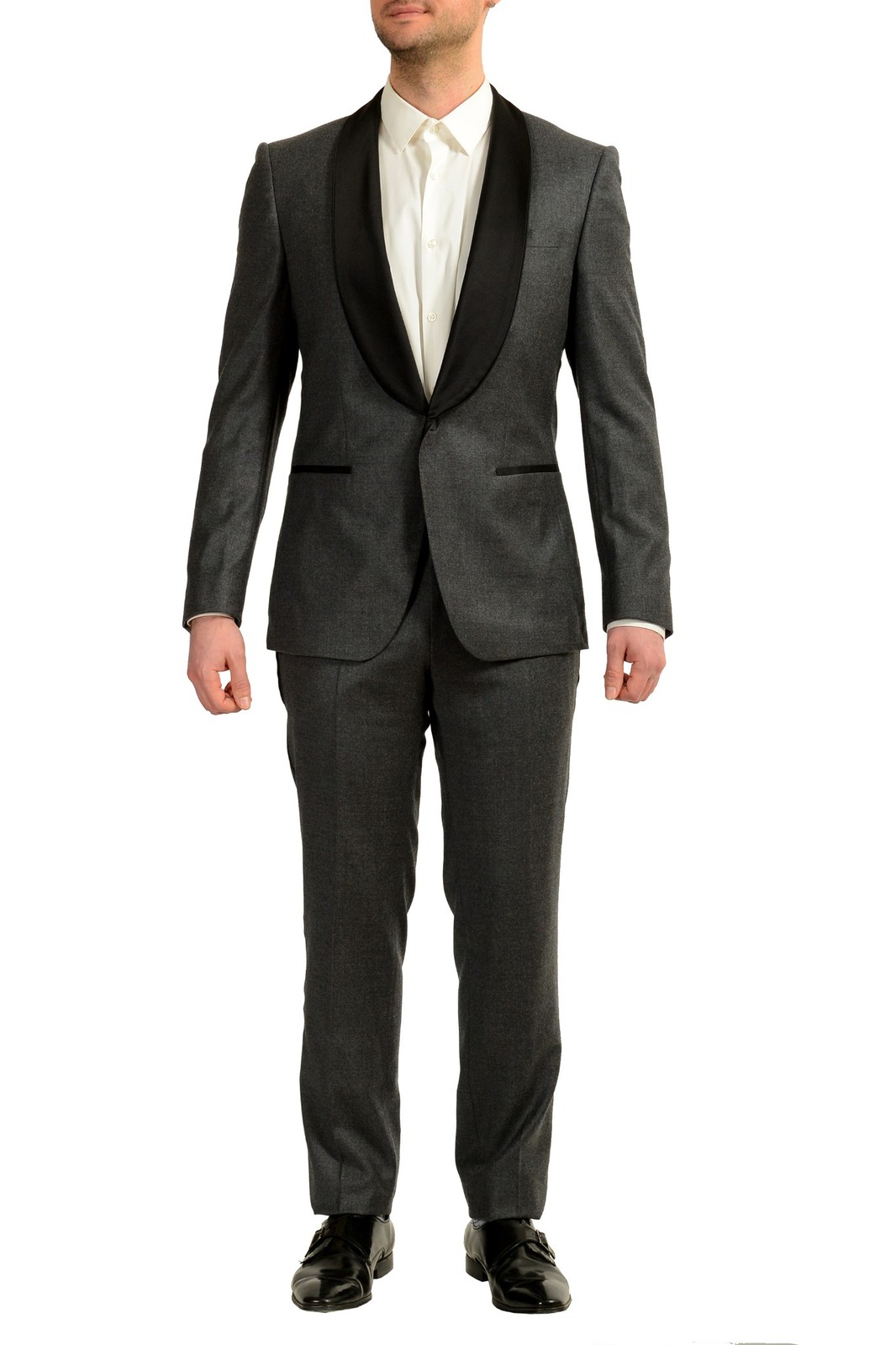 Hugo Boss Mens Henry1Glow2 Slim Fit 100 Wool Gray Tuxedo Suit US 40R IT 50R 67490₽