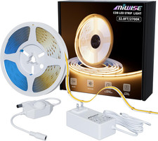 COB LED Strip Light 32.8Ft/10M,Cri 90 Warm White 2700K High Lumen Dimmable Supe