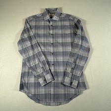 Calvin Klein Men s Button Down Dress Shirt Blue Slim Fit 15 32/33