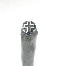 Metal Punch Design Stamp Cross Pattern Jewelry Making Stamp  3
