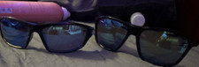 Men's Square Sunglasses Lot of 2 Black Plastic Frame Dark Gray Plastic Lenses