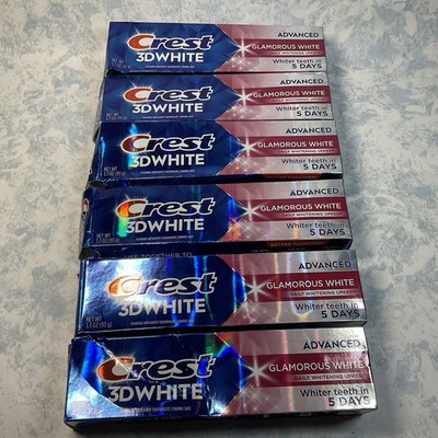 Crest 3D White Advanced Glamorous White Toothpaste 3.3 oz ( Lot of 6 ) Exp 02/28
