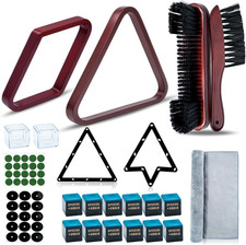 23Pcs Pool Ball Rack with Pool Table Brush Kit, Billiards Triangle for 2-1/4" Ba