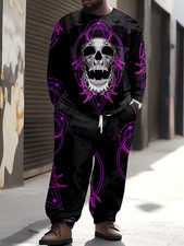 Men's Outfit 2 Piece Set Shirt  Pants Suit PLUS SIZE BIG 3XL