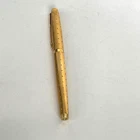 Vintage Parker 75 Fountain Pen Gold Plated Dimple Pattern Made In France 14K F