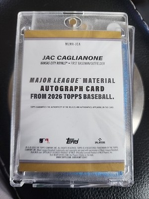 Jac Caglianone Major League Material Autograph Patch 2026 Topps | eBay