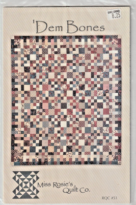 'Dem Bones - QUILT PATTERN - Striped Pieced - Scraps - 74'' x 84''
