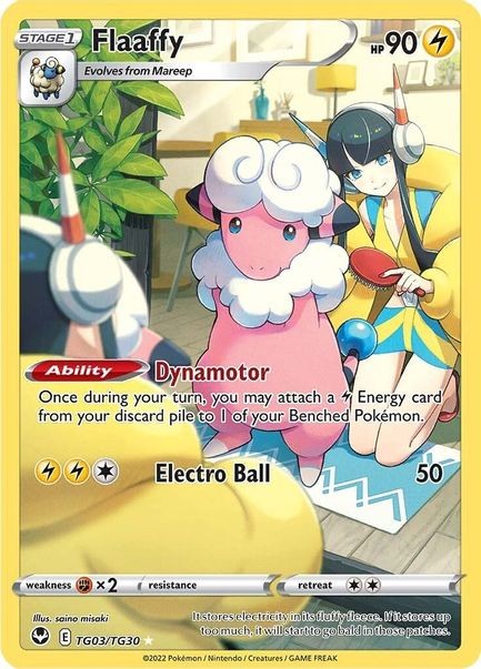 Flaaffy - TG03/TG30 - Pokemon Silver Tempest Trainer Gallery Holo Card NM