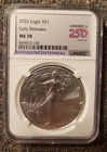 2026 $1 American Silver Eagle NGC MS70 ER American 250th Anniversary Label