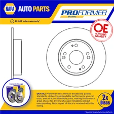 2x Brake Discs Pair Solid Rear 282mm PBD8481 Proformer Set 42510TA0A00 New