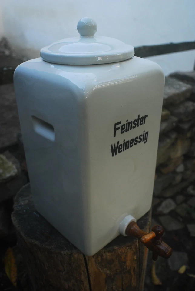 Antiker Essigbehälter Essigfass mit Auslauf Top Zustand - Bild 2 von 4