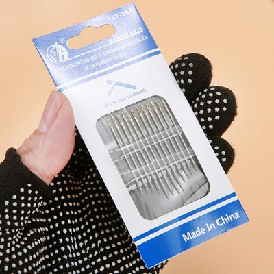 12 24 36Pcs Blind Needle Stainless Steel Hand Sewing Needles for Elderly