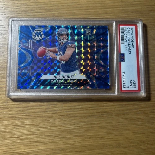 2024 Panini Mosaic NFL Debut Caleb Williams #289 Reactive Blue Mosaic  PSA 9