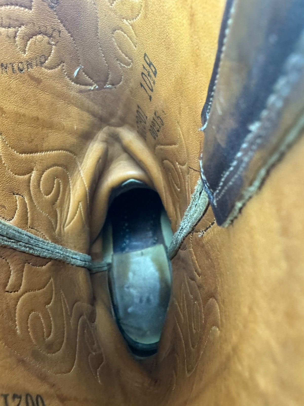 Luchesse Brown Leather Snake Skin Python Cowboy B… - image 11