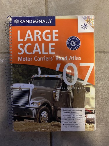 Rand McNally Large Scale Motor Carriers Road Atlas 2007 Coun Spiral USA Truckers