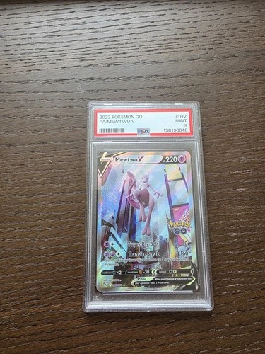 2022 Pokemon GO Mewtwo V Alt Art #072/078 PSA 9 MINT Alternative Full Art