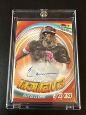 2025 Finest Elly De La Cruz Moments Auto Orange Refractor #24/25 Reds