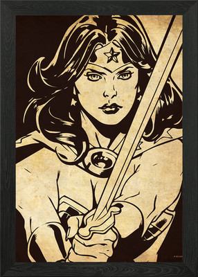 Wonder Woman Framed Wall Art Poster Canvas Print Picture