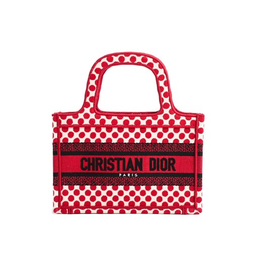Dior Book Tote Mini Handbag S5475ZBBE Red 507114