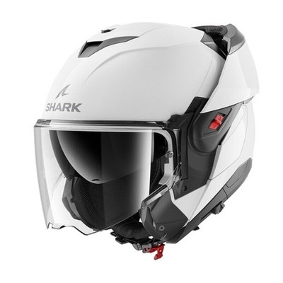 MODULARER HELM SHARK OXO PEARLY WHITE PERLWEISS FLIP BACK BLANK TOURING