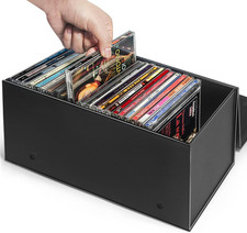 CD Storage Box, CD Holder Store 30 Jewel Cases, Disc Holder Media Storage Organi