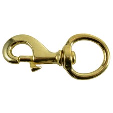1" x 3-1/2" Brass Swivel Bolt Snap Hooks 2 pcs. 