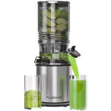Cold Press Juicer – 6.5" Extra Large Feed Chute Fit Hands-Free Large, silver 